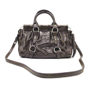 Miu Miu handbag shoulder bag brown leather